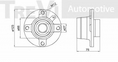 TREVI AUTOMOTIVE wb1688 -  Комплект подшипника ступицы колеса